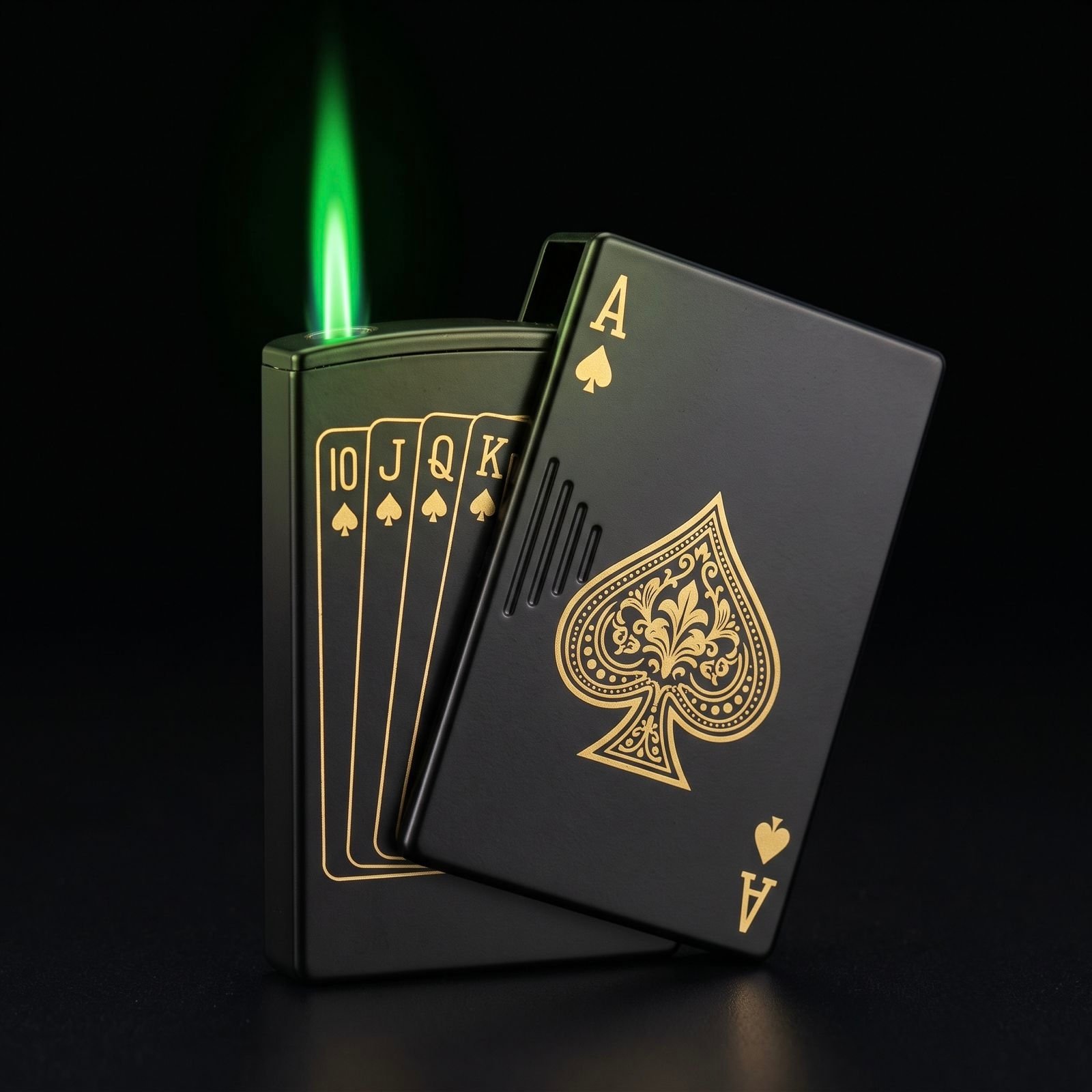 Black Ace sliding lighter